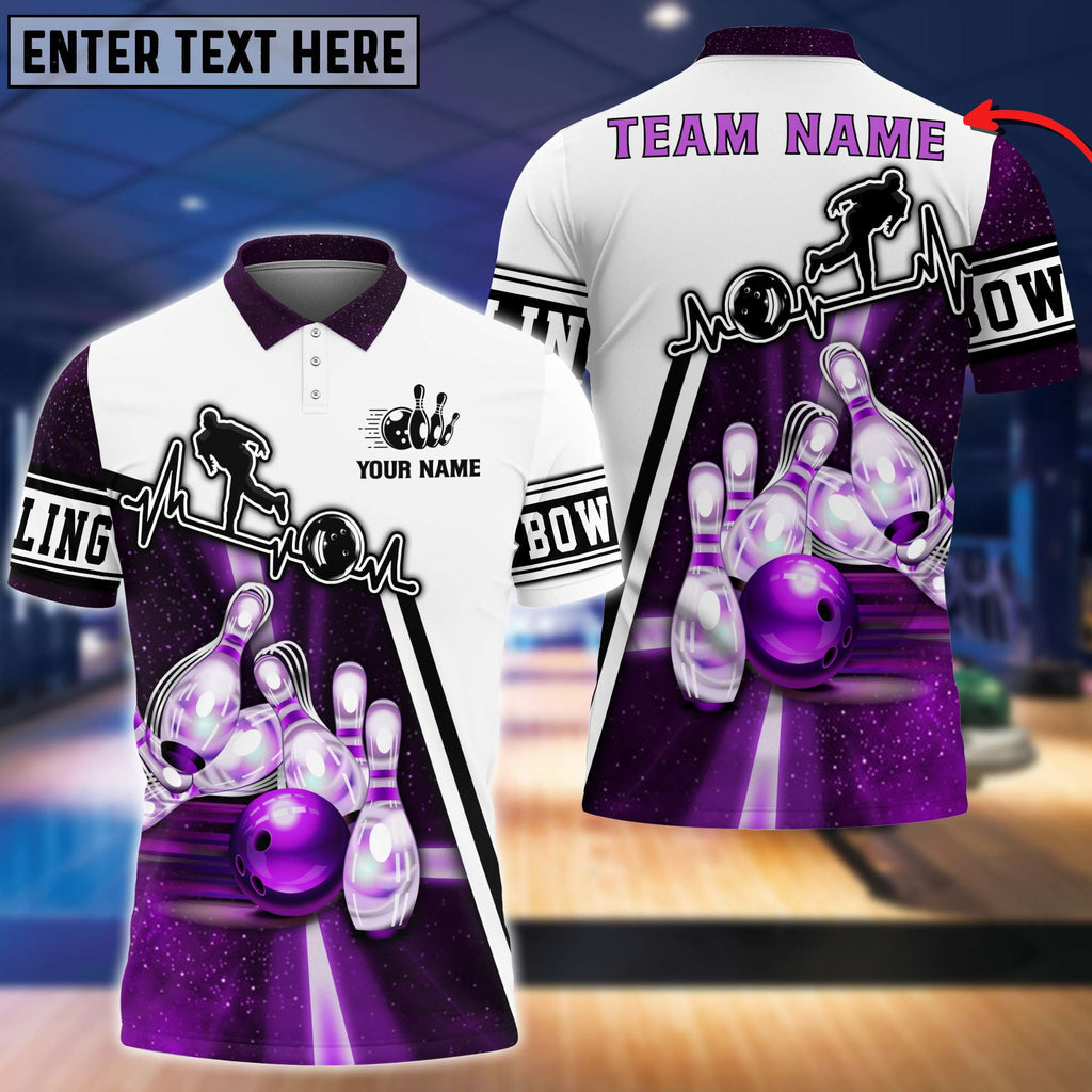 Light Bowling Player Multicolor Option Customized Name 3D Shirt/ Custom Name Team Bowling Shirt