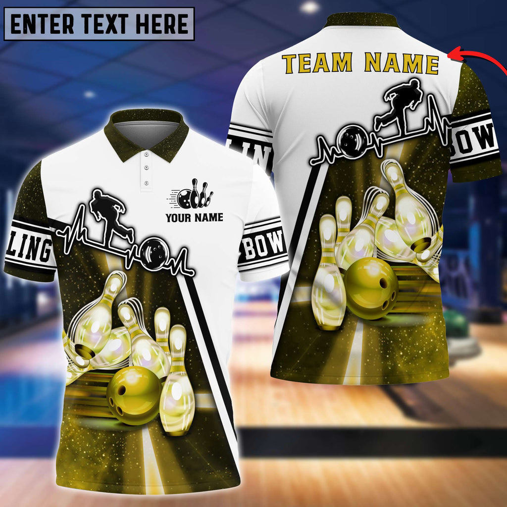 Light Bowling Player Multicolor Option Customized Name 3D Shirt/ Custom Name Team Bowling Shirt