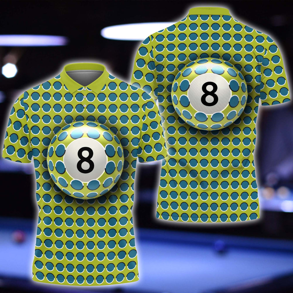 Billiard Ball 8 and 9 Player 3D Polo Shirt/ Gift for Billiard Lover