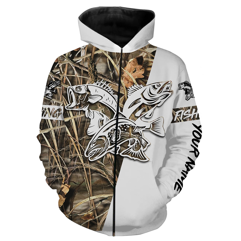 Personalized Trout Bass Walleye Fishing Tattoo Full Printing Shirt And Hoodie