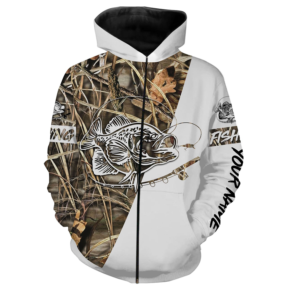 Personalized Crappie Fishing Tattoo Full Printing Shirt/ All Over Print Long Sleeves/ Hoodie/ Zip-Up Hoodie