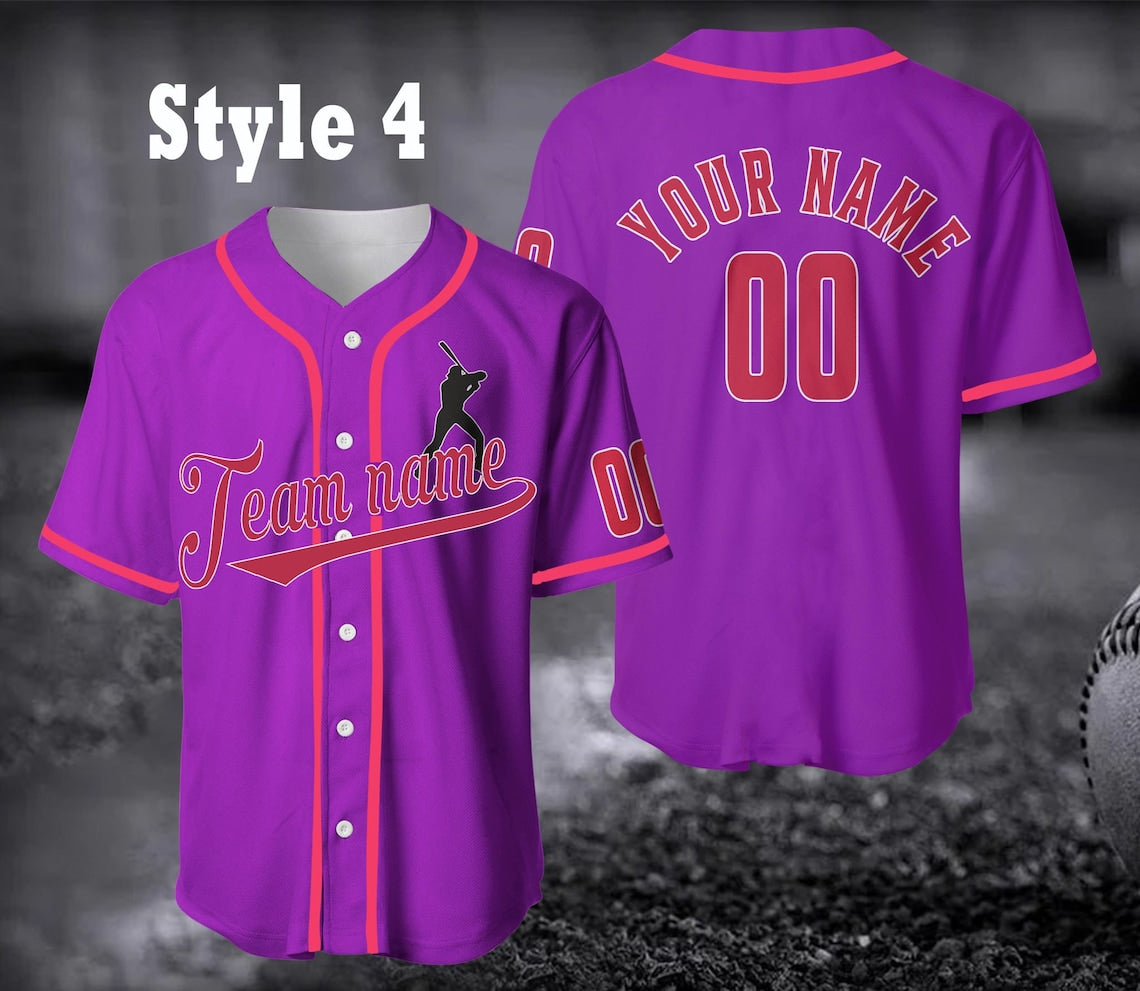 Custom Name Baseball Jersey Shirt/ Personalized Name Custom Request Designs/ Baseball Jersey For Baseball Fans/ Custom Name Baseball Jersey