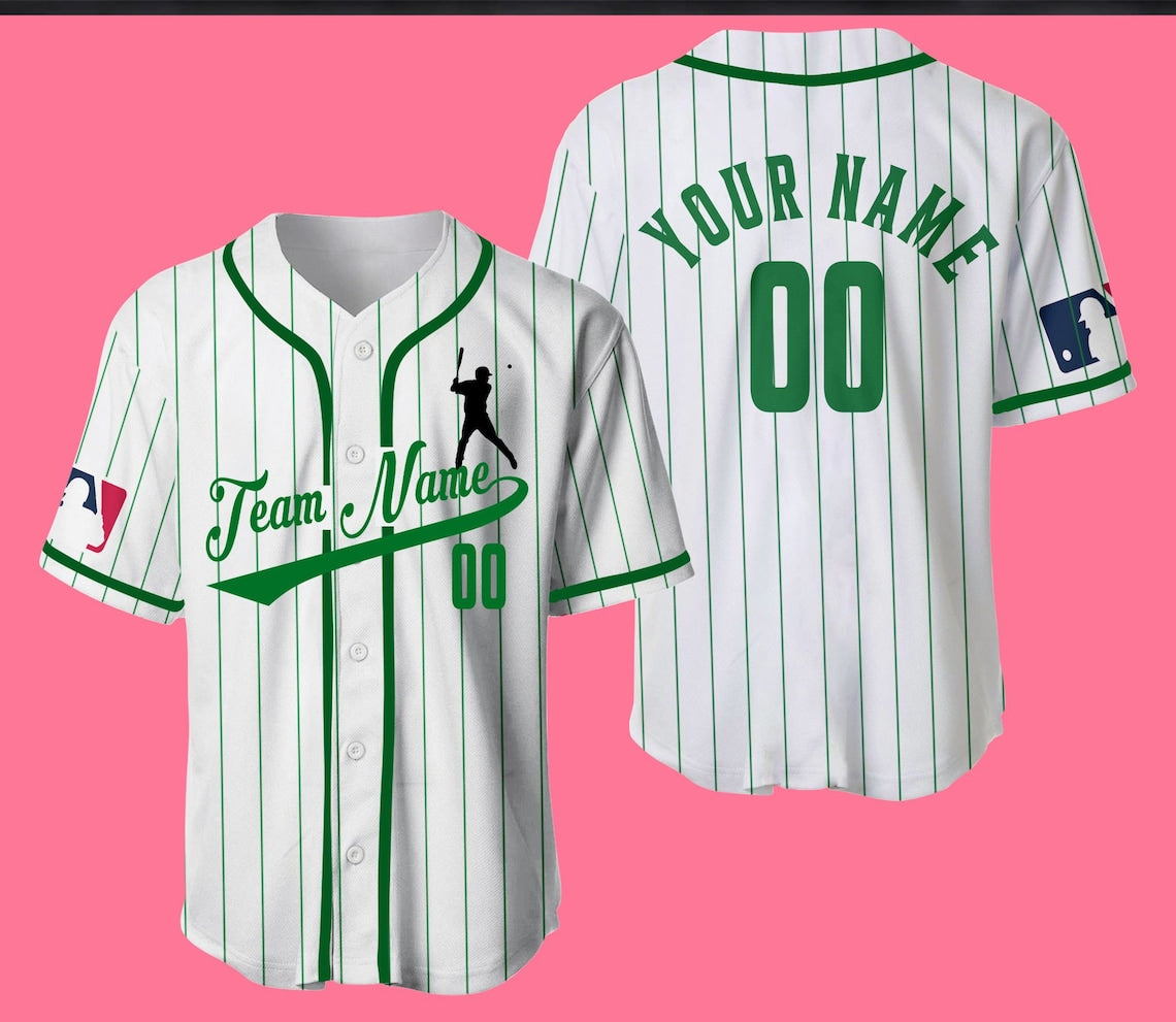 Personalized Name Custom Request Stripe Line Color Baseball Jersey For Baseball Fans/ Baseball Fans Jersey/ Custom Baseball Jersey
