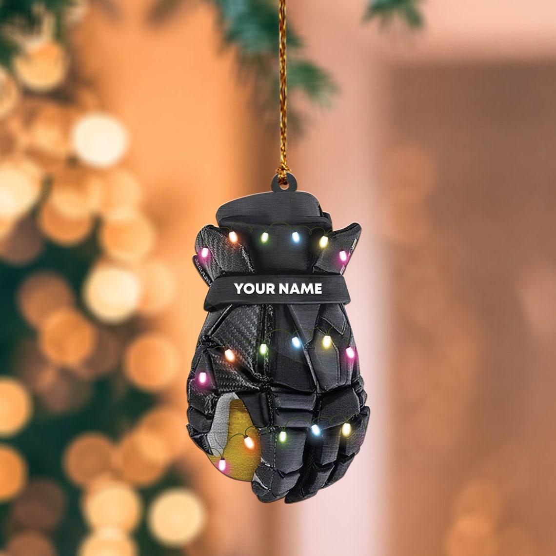 Personalized Baseball gloves Christmas Ornament/ Gift For Baseball lover/ Love Baseball tree hanging Ornament Decor/ Baseball decor