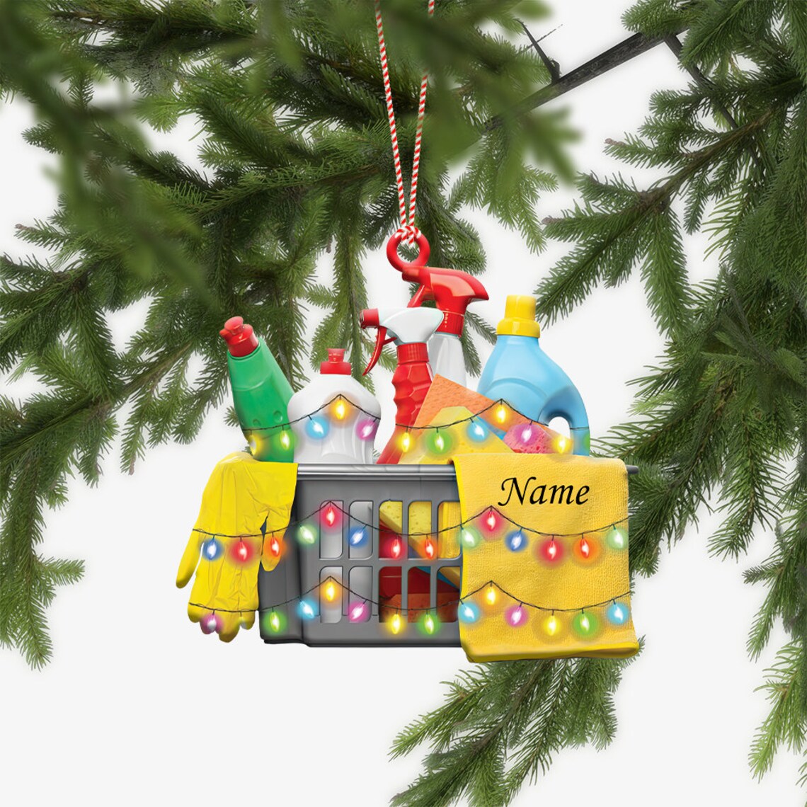 Personalized Housekeeping Ornament/ Cleaning Service Christmas Ornament/ Housekeeper Ornament/ Janitor Cleaning Lady Ornament