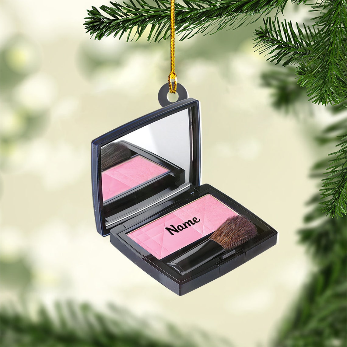 Makeup Box Christmas Ornament/ Xmas Tree Decor/ Loved Makeup Box Ornament/ Christmas Hanging Ornament Gift