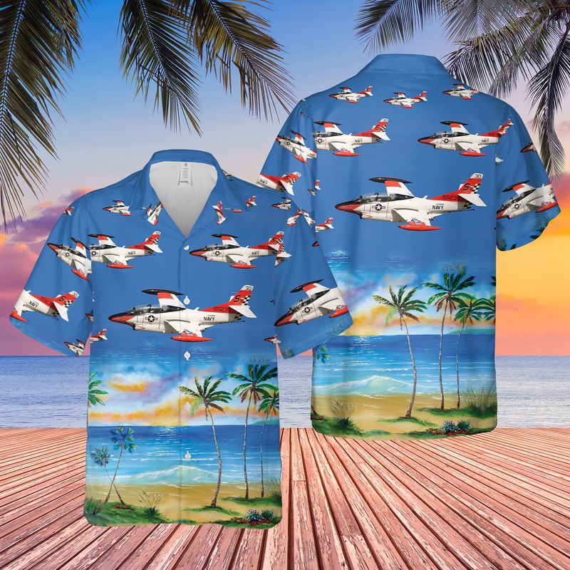 US Navy North American T-2C Buckeye Hawaiian Shirt/ Hawaiian shirt for men/ dad husband