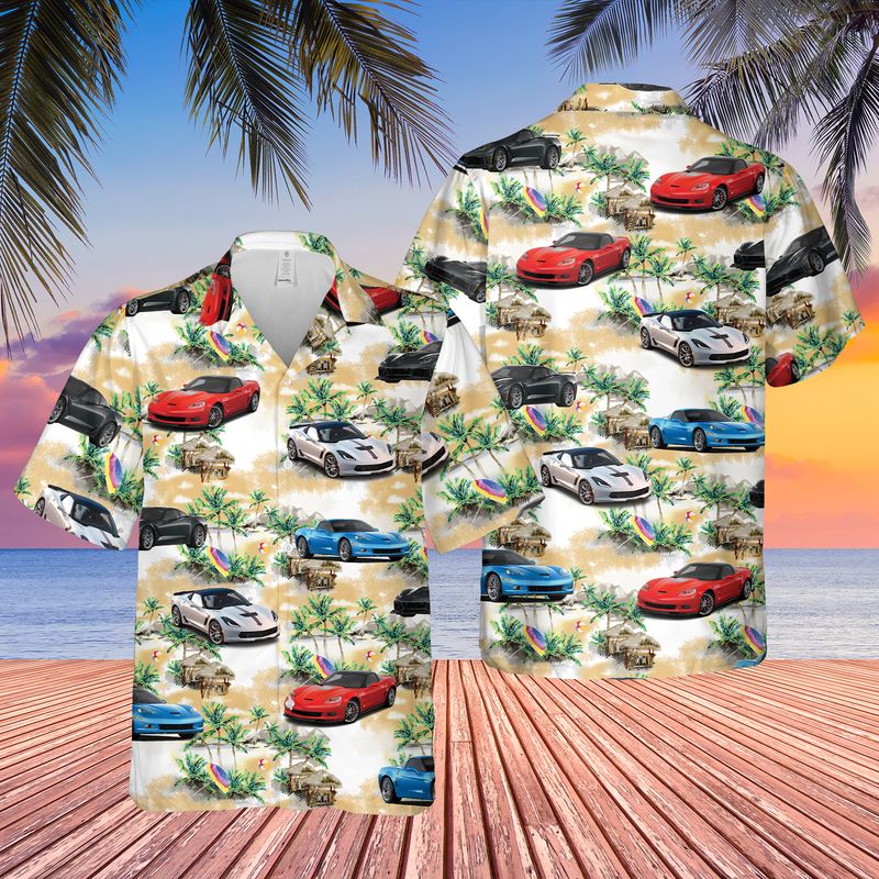 Chevrolet Corvette (C6) Hawaiian Shirt/ Hawaiian shirt for men/ dad husband car lover