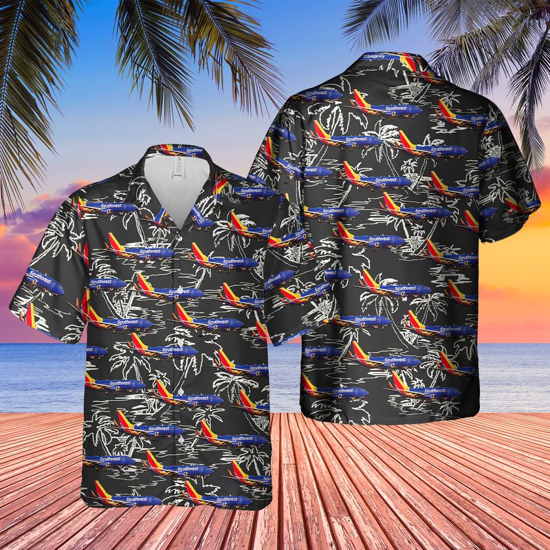 Southwest Airlines Boeing 737-7H4 Hawaiian Shirt/ Hawaiian shirt for men/ dad husband veteran
