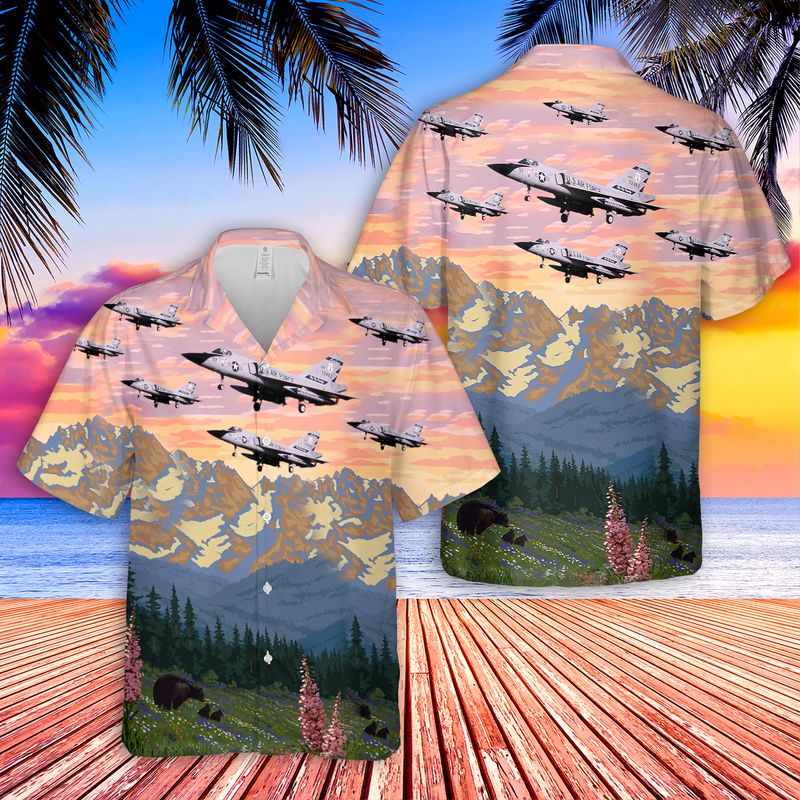 US Air Force Convair F-106A Delta Dart Montana Hawaiian Shirt/ Hawaiian shirt for men/ dad husband veteran