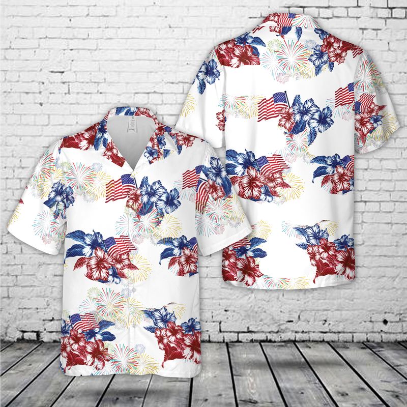Red White And Blue/ 4th Of July Hawaiian Shirt