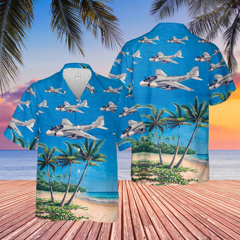 US Navy Grumman A-6 Intruder Hawaiian Shirt/ Hawaiian shirt for men/ dad husband