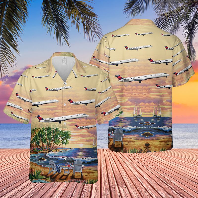 Endeavor Air CRJ-900 Hawaiian Shirt/ Hawaiian shirt for men/ dad husband
