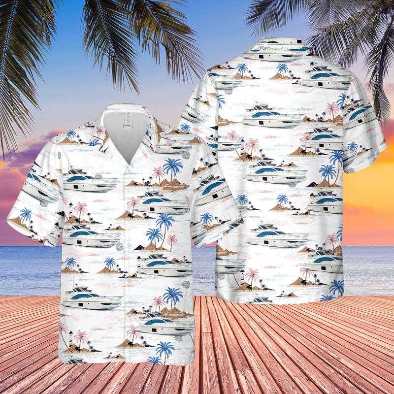 Azimut Yacht USA Hawaiian Shirt/ Hawaiian shirt for men/ dad husband veteran
