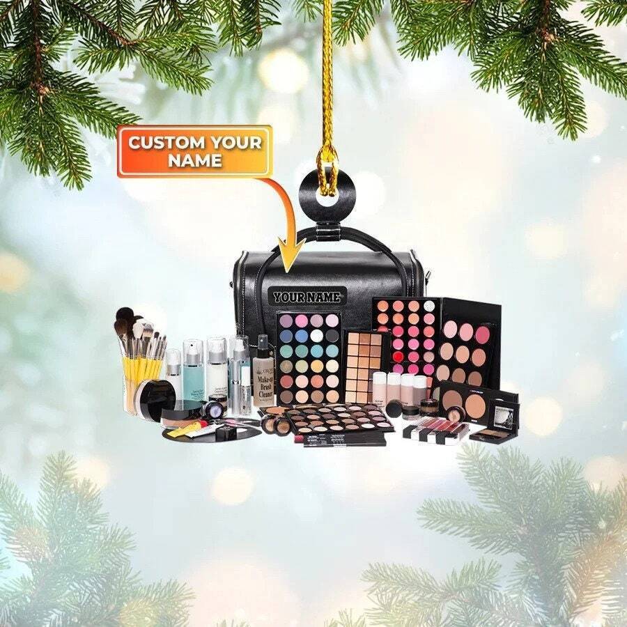 Personalized Make-Up Box Christmas Ornament/ Make-Up Box Ornament/ Make-Up Box C