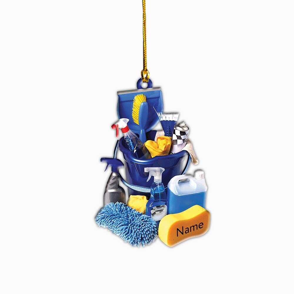 Personalized Cleaning Tools Christmas Ornament/ Cleaning Maid service Cleaner