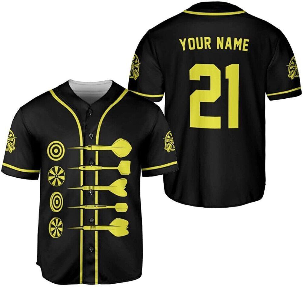 Personalized Name Dart Baseball Jersey/ Dart Shirt Baseball Jersey for Men Women