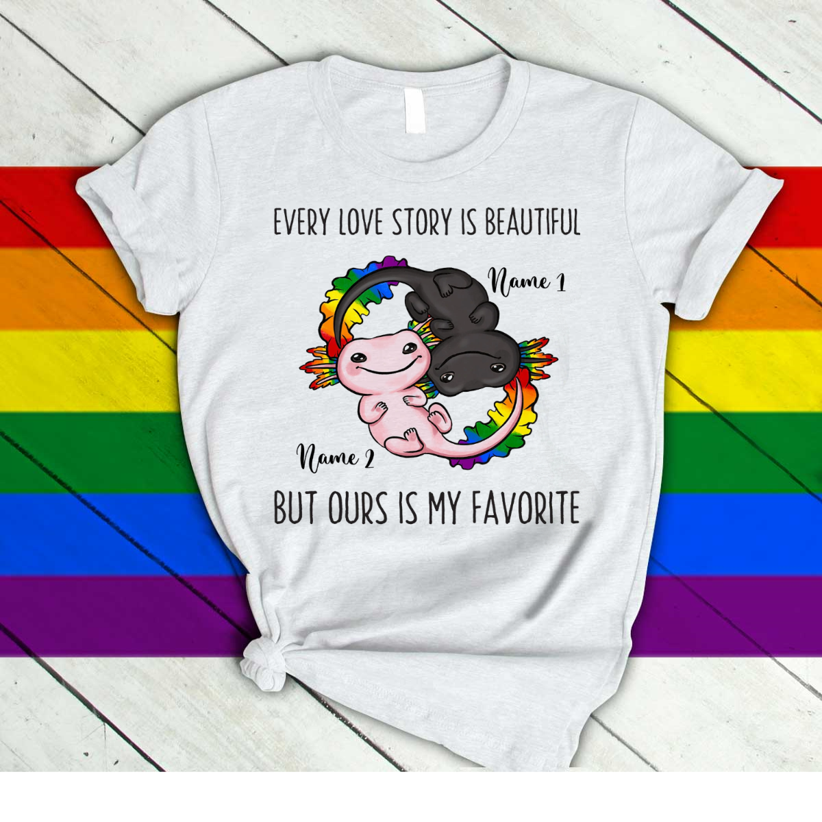 Personalized T Shirt Gift For Pride Month/ Every Love Story Is Beautiful/ LGBT Custom Shirt
