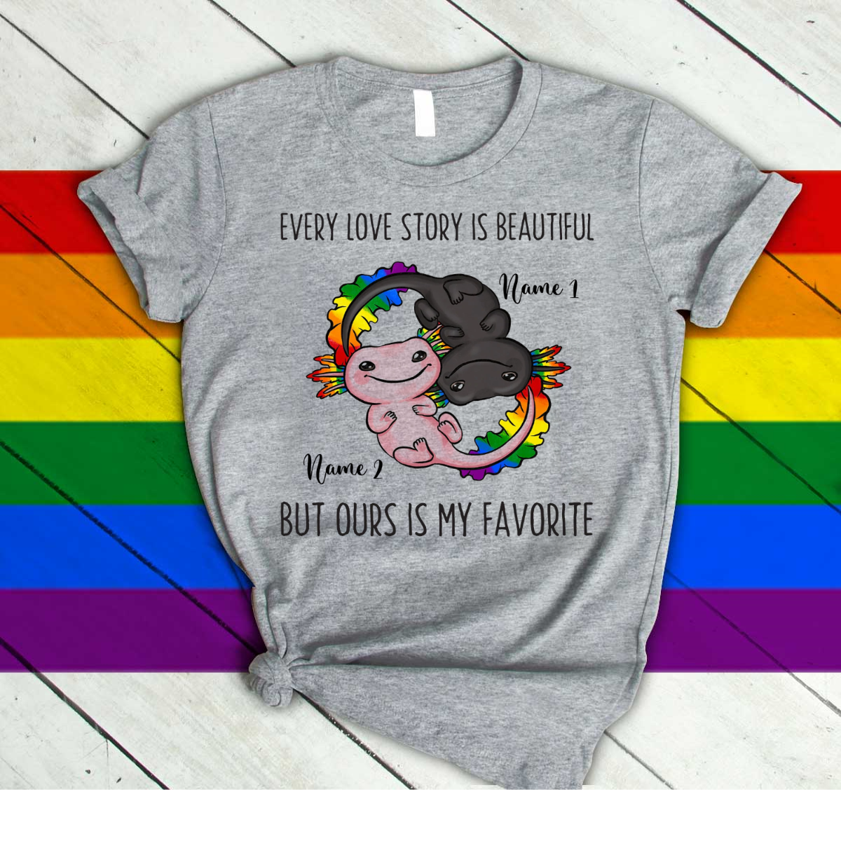 Personalized T Shirt Gift For Pride Month/ Every Love Story Is Beautiful/ LGBT Custom Shirt