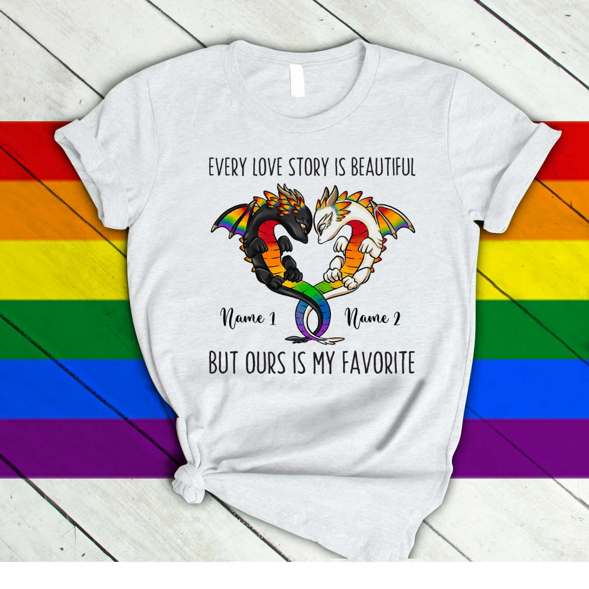 Customized Pride T Shirt/ Gift LGBT Couple/ Lesbian Couple/ Every Love Story Is Beautiful