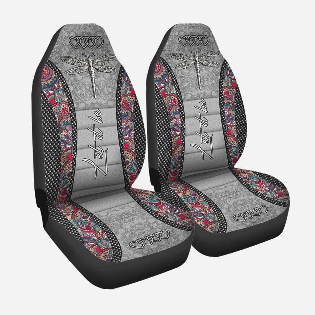 3D Full Printed Car Seat Cover/ Let It Be Dragonfly Seat Covers/ Car Decoration Gift For Her