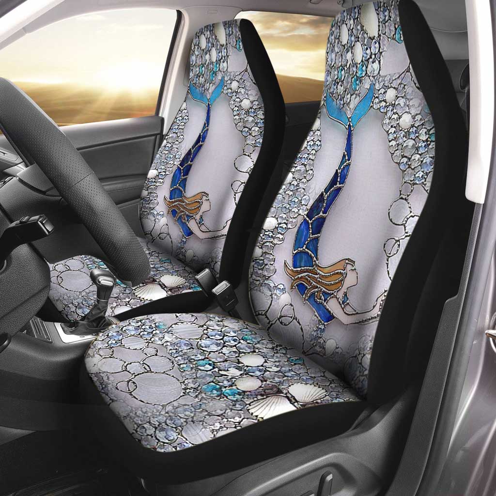 Salty Lil Beach Mermaid Car Seat Covers/ Car Decoration