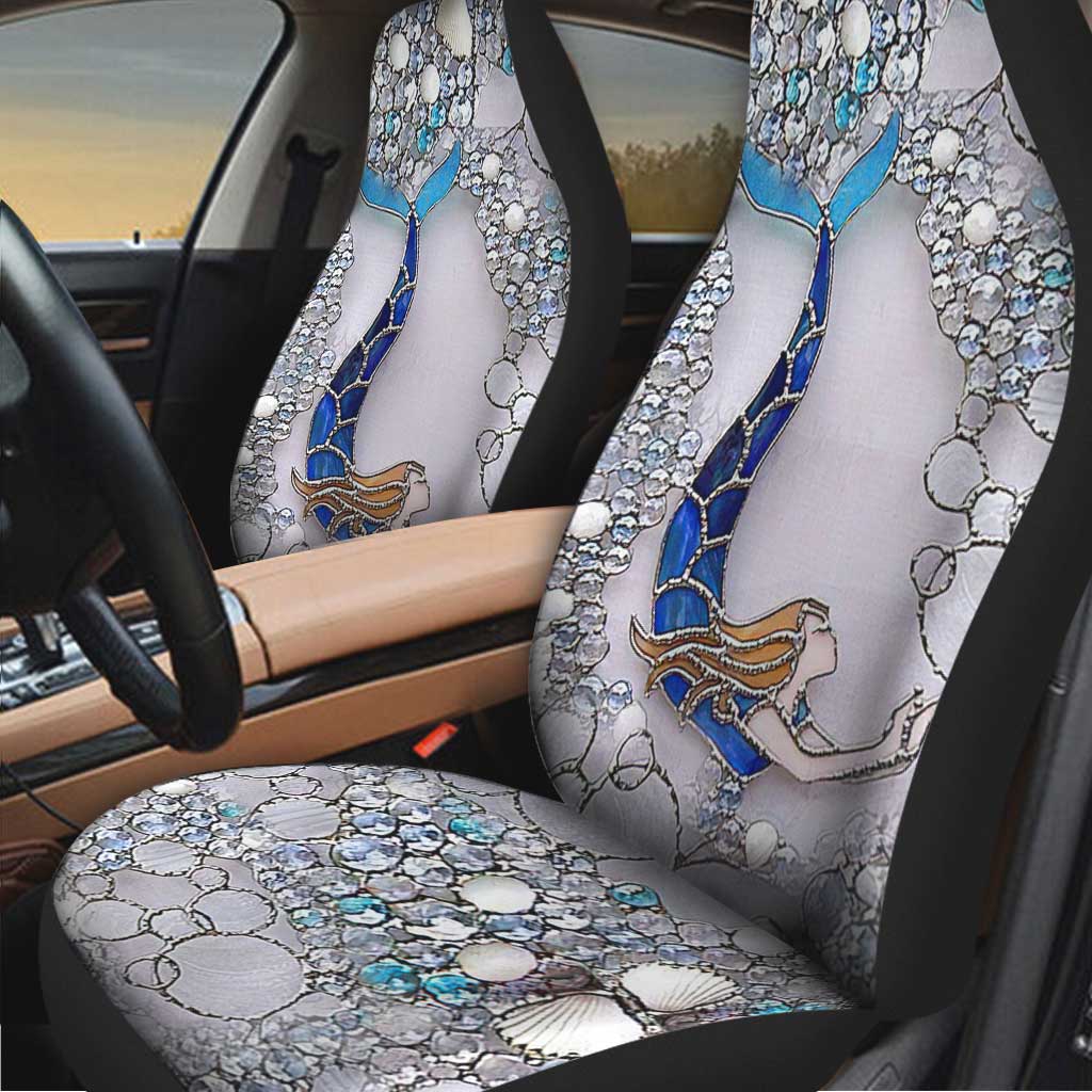 Salty Lil Beach Mermaid Car Seat Covers/ Car Decoration