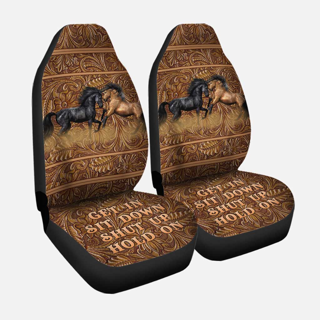 Horses Western Front Car Seat Cover/ Horse Riding Lover Car Decoration/ Horse Owner Seat Covers For Car