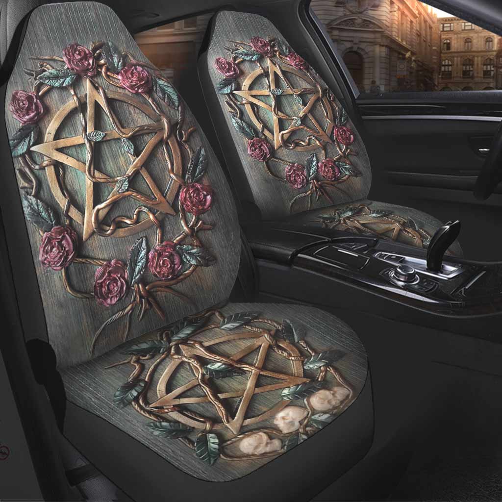 Fron Car Seat Covers With 3D Pattern Print Mystical Witch