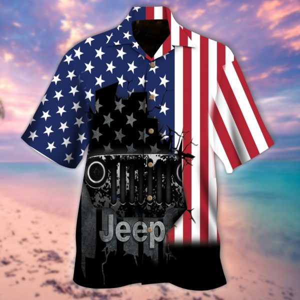 Jee American 4th of july  Hawaiian Shirt/ Summer Hawaiian shirt For Men/ Women