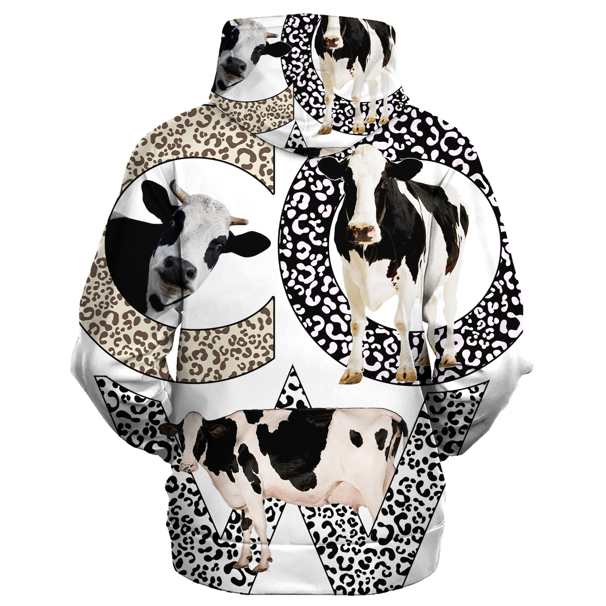 Cows With Leopard Fur Pattern Hoodie