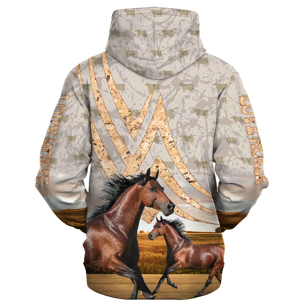Horse On A Stone Background Hoodie/ Horse Hoodie/ Horse Lover Gift