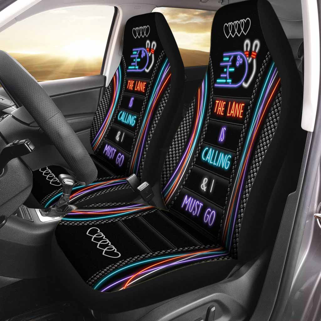 Cute 3DBbowling on Car Seat Cover/ The Lane Is Calling Bowling Seat Covers For Auto Car