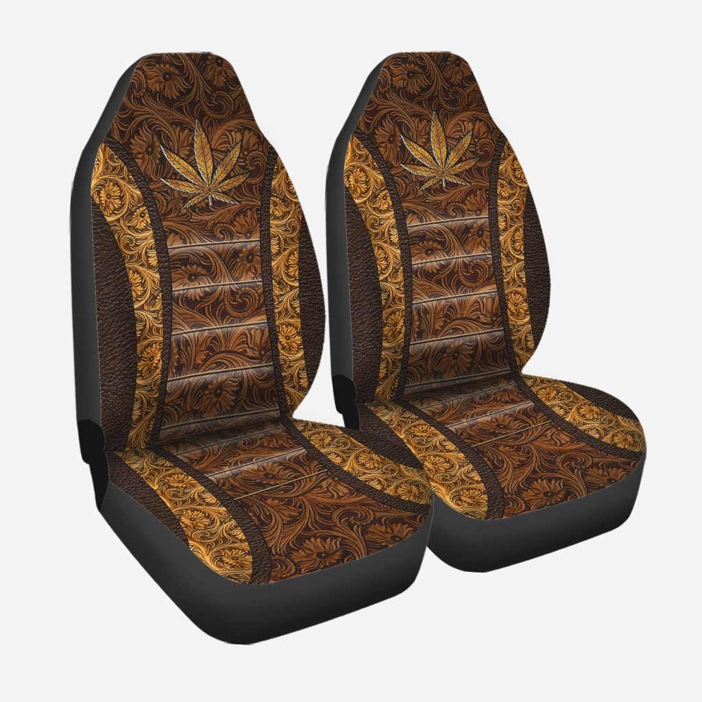 Cool Weed Front Car Seat Cover Let