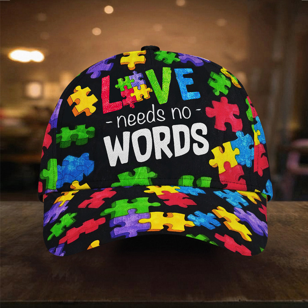 Love Needs No Words - Autism Awareness Cap Hat