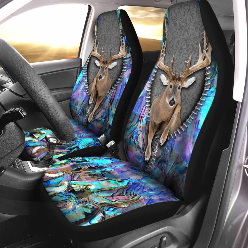 Funny Front Car Seat Cover For Men Women/ Get In Sit Down/ Hunting Seat Covers With 3D Pattern
