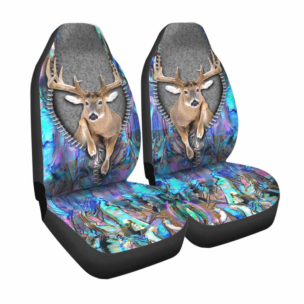 Funny Front Car Seat Cover For Men Women/ Get In Sit Down/ Hunting Seat Covers With 3D Pattern