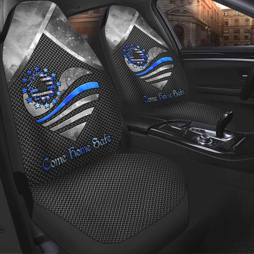 Front Car Seat Cover For Police/ Come Home Safe/ Police Officer Seat Covers For Auto Car