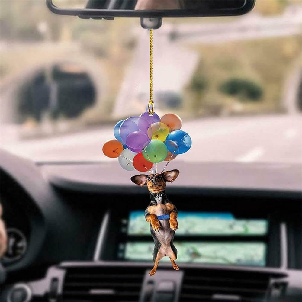 Dachshund Dog Fly With Bubbles Car Hanging Ornament Dog Ornament Coolspod
