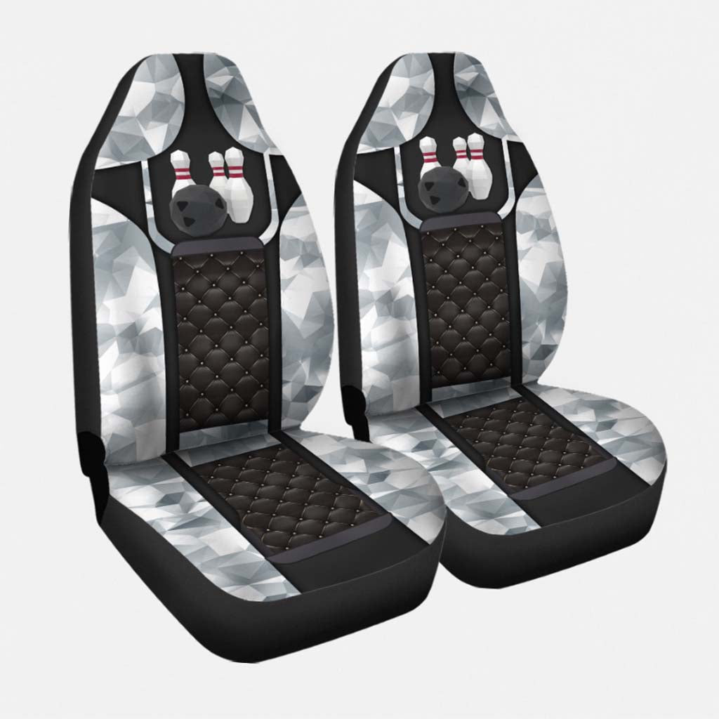 Love Bowling Car Seat Covers/ 3D All Over Printed Bowling on Front Car Seat Covers