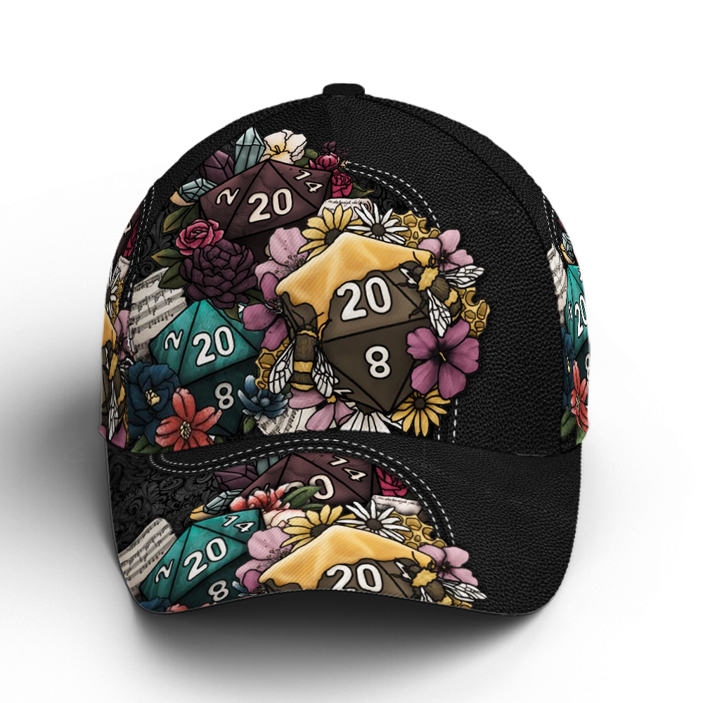 D And D Floral Colorful Flowers Classic Baseball Cap Coolspod