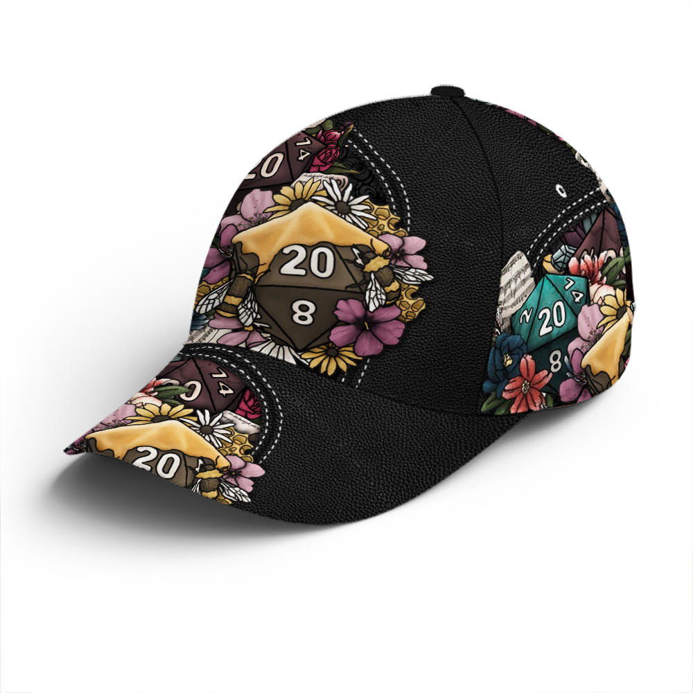 D And D Floral Colorful Flowers Classic Baseball Cap Coolspod