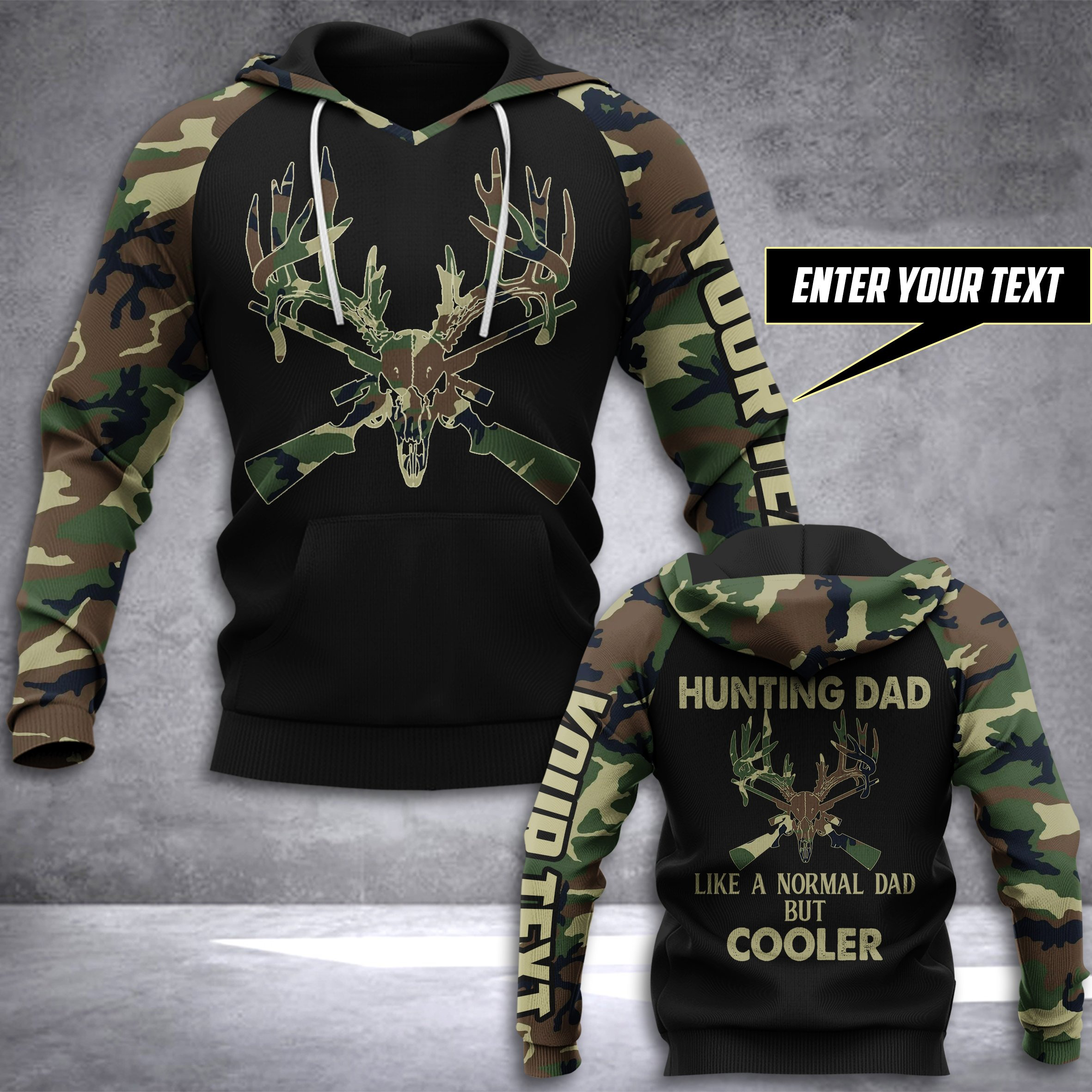 Hunting Dad Camo Customized 3D Printed Shirt All Over Print 3D Hoodie T Shirt For Cool Dad