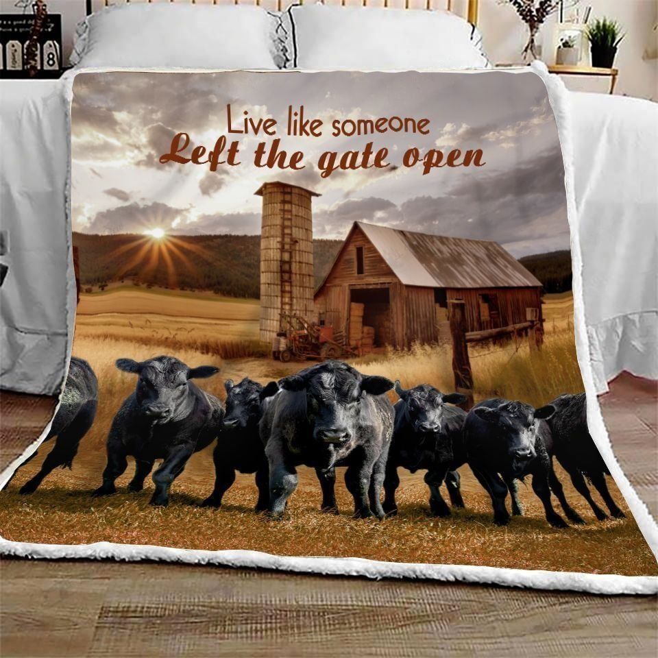 Black Angus Live Like Someone Left the gate open All Printed 3D Blanket