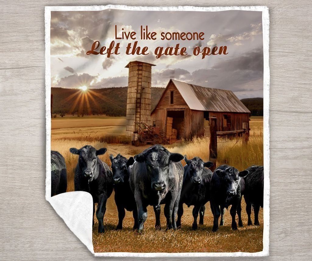 Black Angus Live Like Someone Left the gate open All Printed 3D Blanket