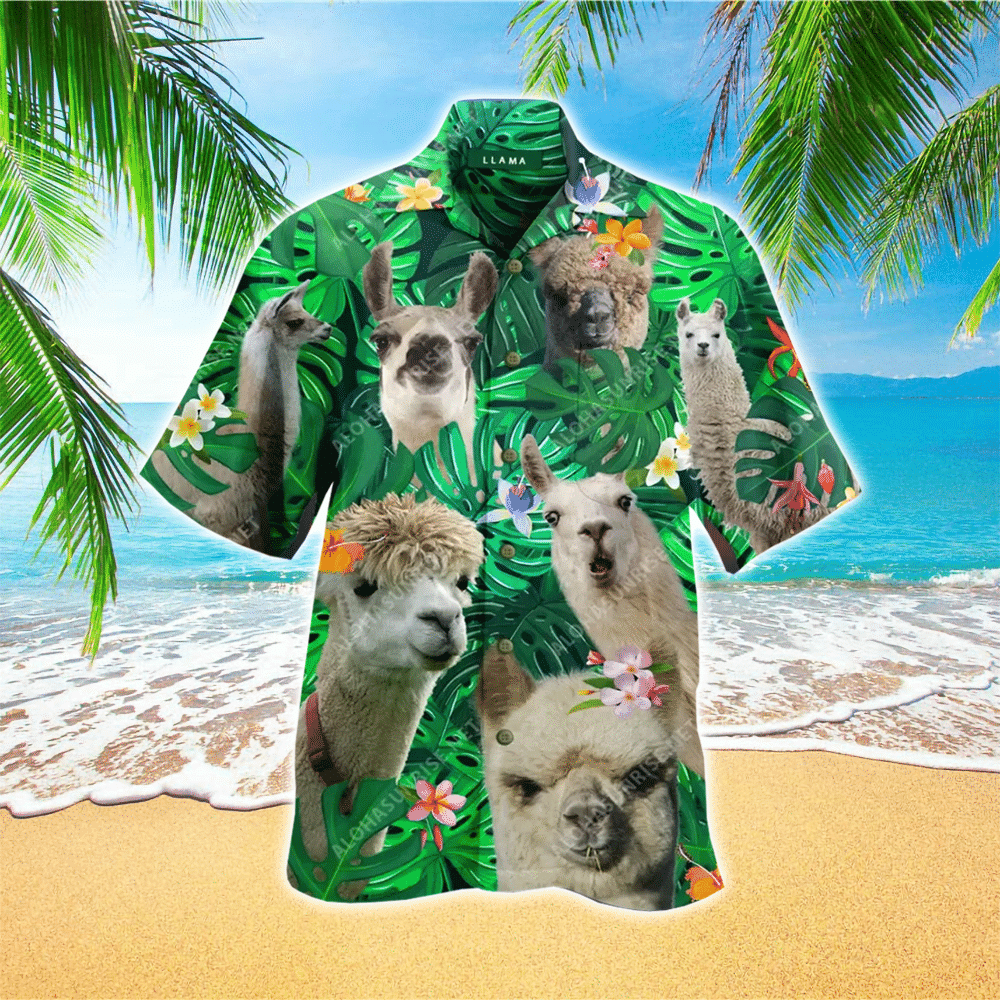 Tropical Pineapple Llama Multicolor Unique Design Unisex Hawaiian Shirt