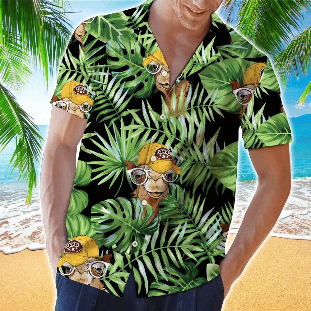 Llama Tropical Blue Amazing Design Unisex Hawaiian Shirt
