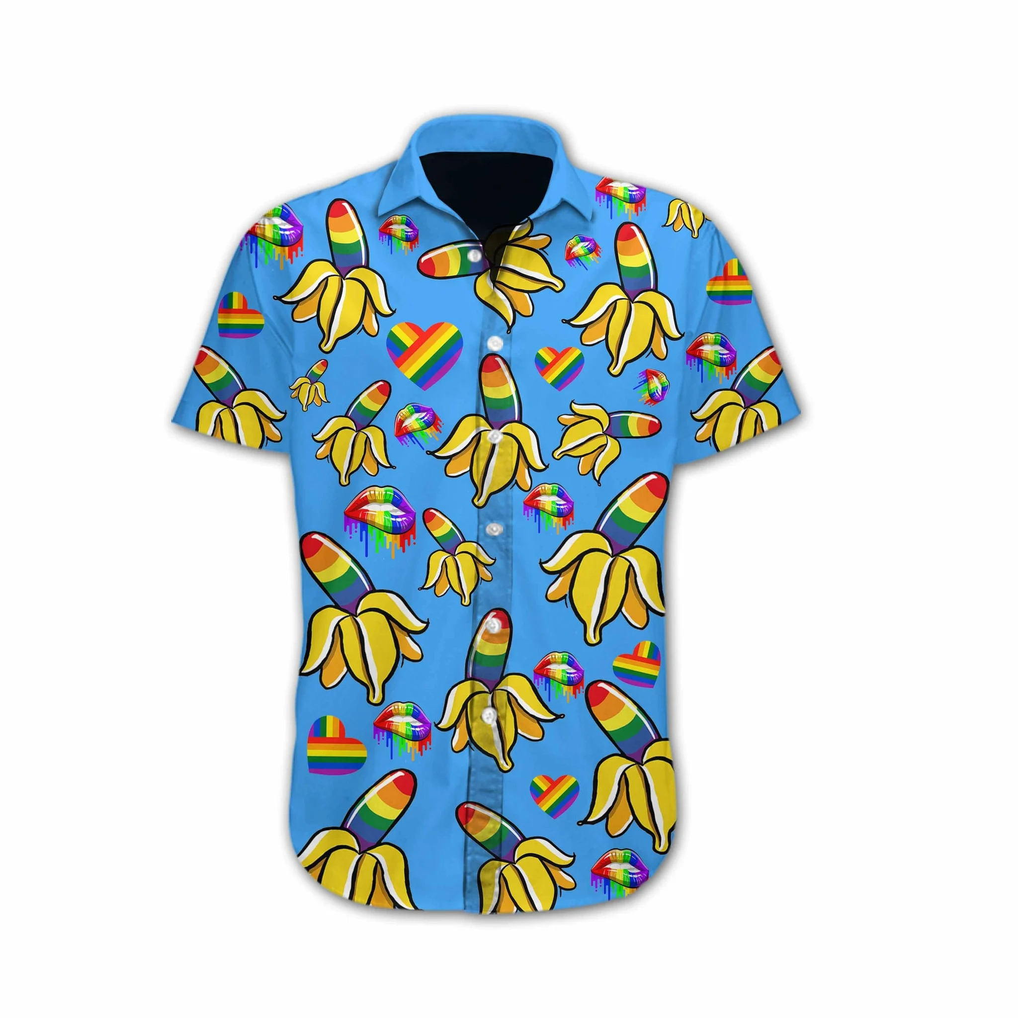 Gay Pride Gift Hawaiian Shirt/ Banana Design Hawaiian Shirt