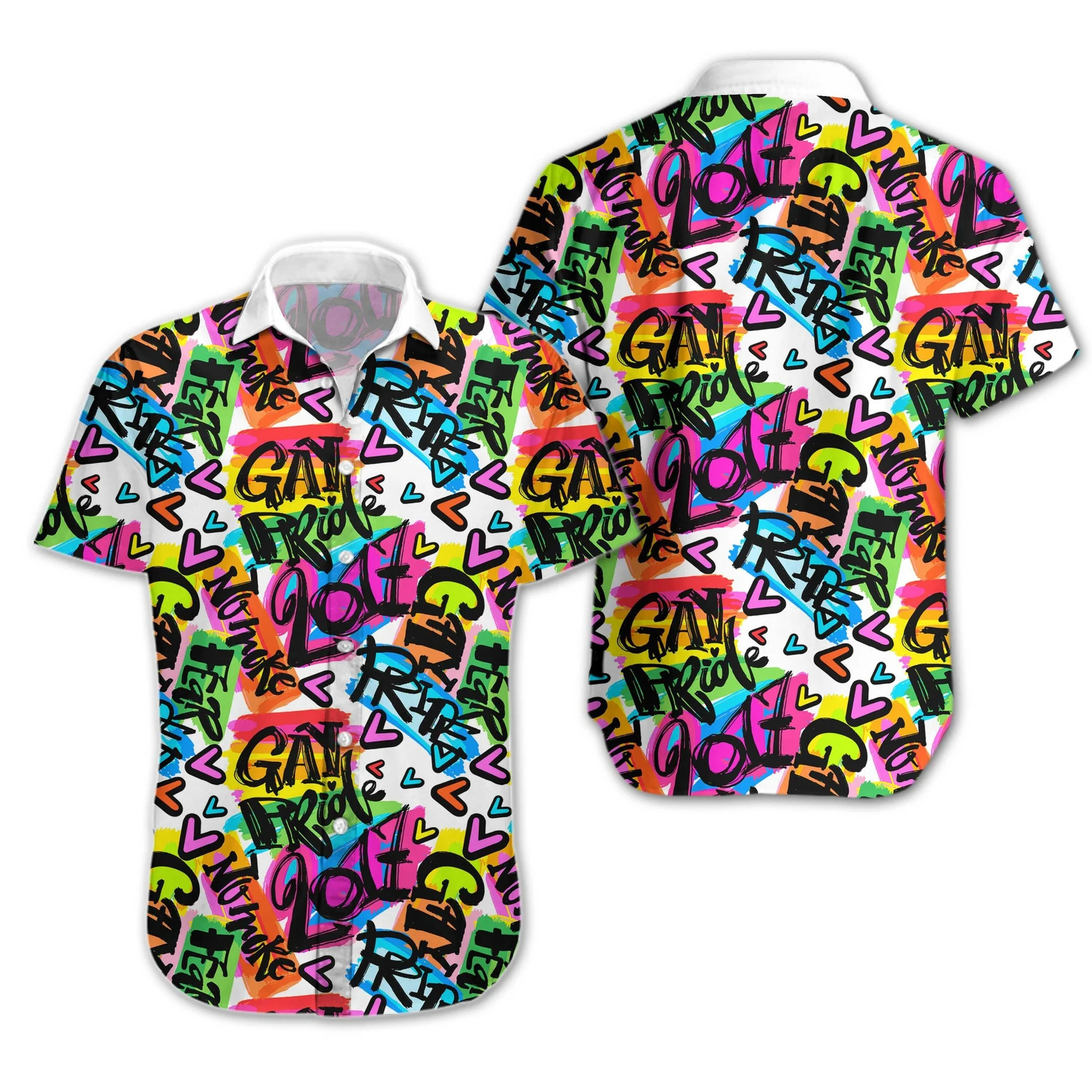 Gay Proud 3D Shirt/ Lgbt Pride Design Hawaiian Shirt