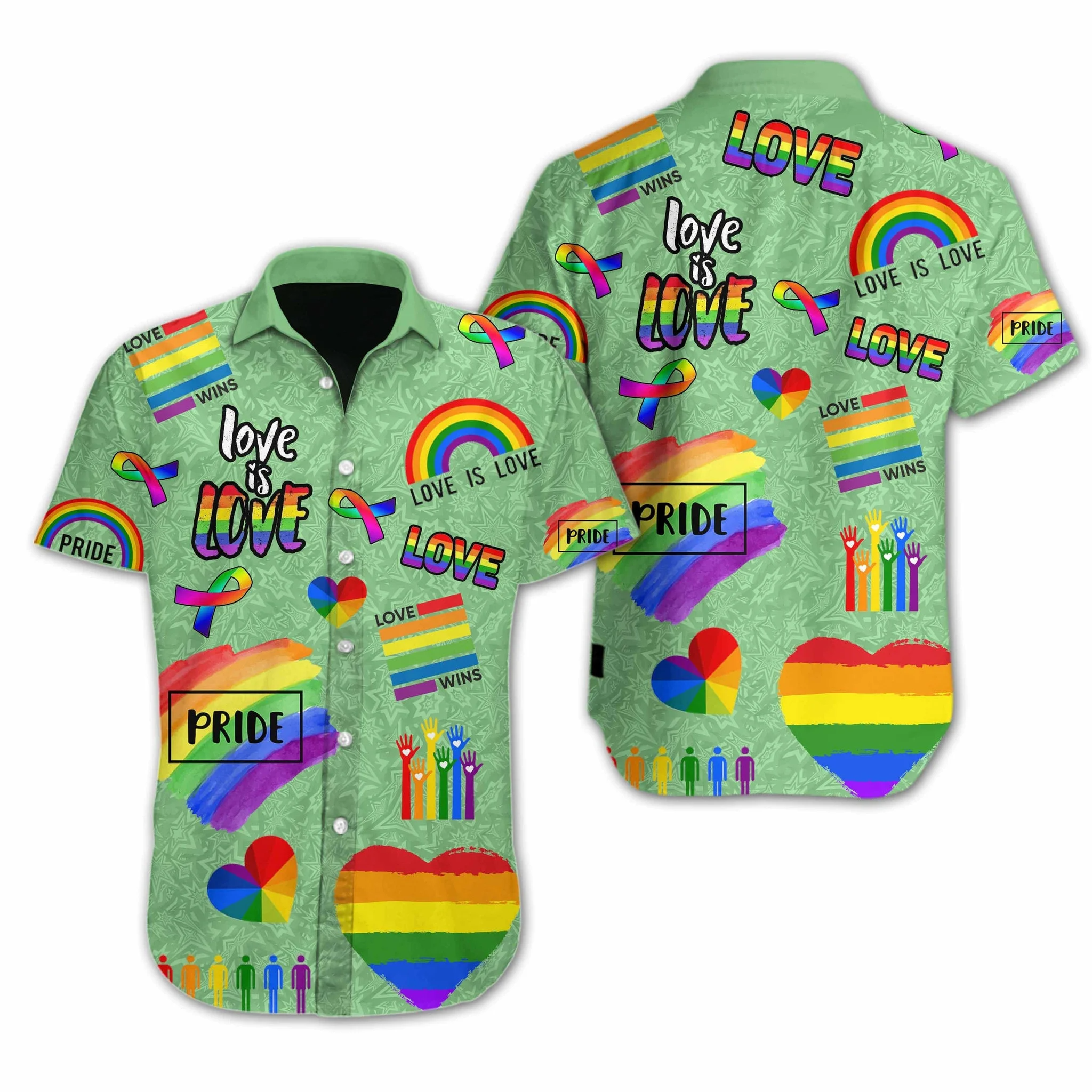 Ally 3D T Shirt/ Lgbt Love Is Love Pride Design Hawaiian Shirt Support LGBT Month